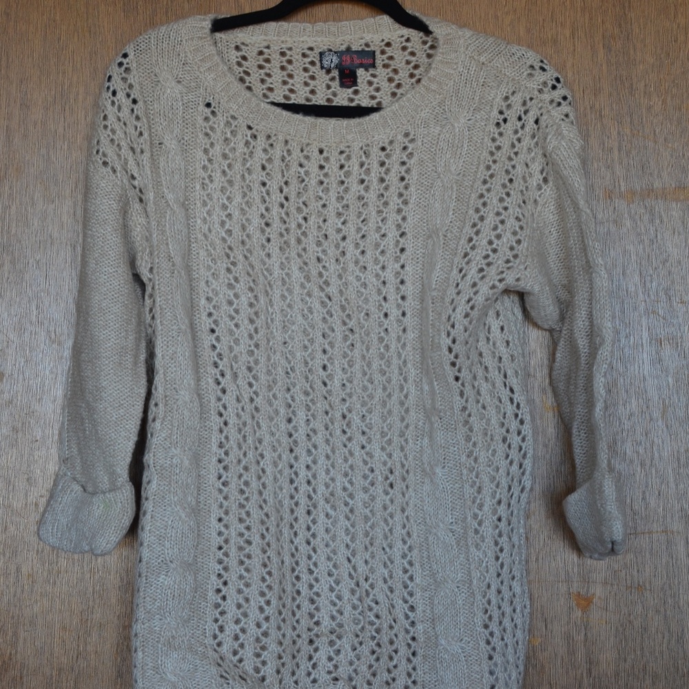 JJ Basico Tan sweater, 3/4 sleeves